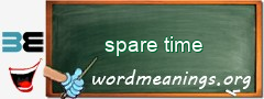 WordMeaning blackboard for spare time